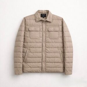 NEW! MENS NAVY YARD BEIGE QUILTED LIGHTWEIGHT JACKET. COLOR KHAKI SIZE SMALL